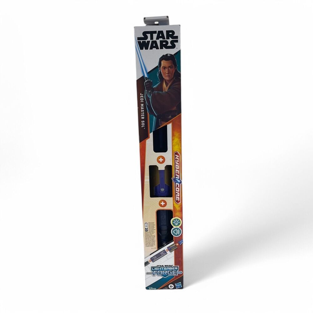 Star Wars Jedi Master Sol Electronic Lightsaber Forge Blue Kyber Core NEW Hasbro